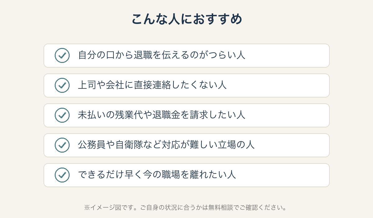 退職代行に向いている人の特徴を示すイメージ図